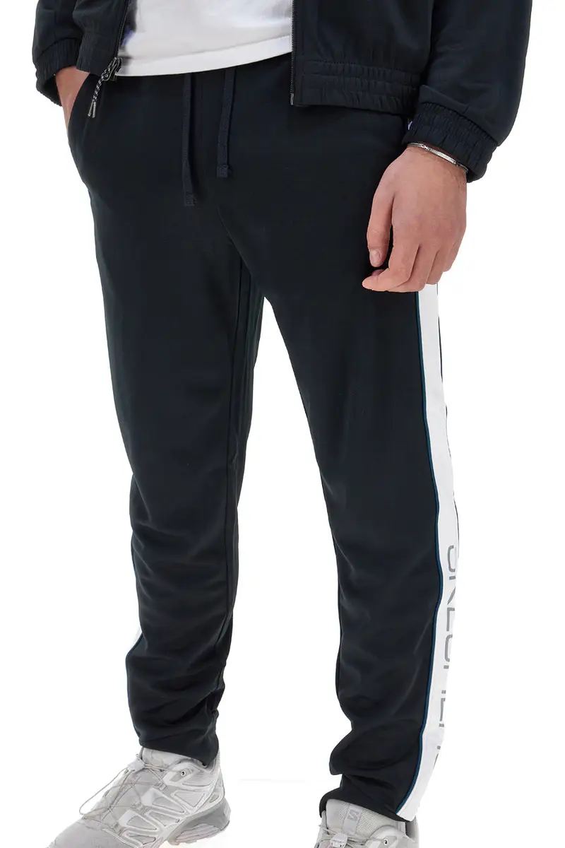 Pantaloni Neri Con Fasce Laterali Bianche SKECHERS Premier Track Pant