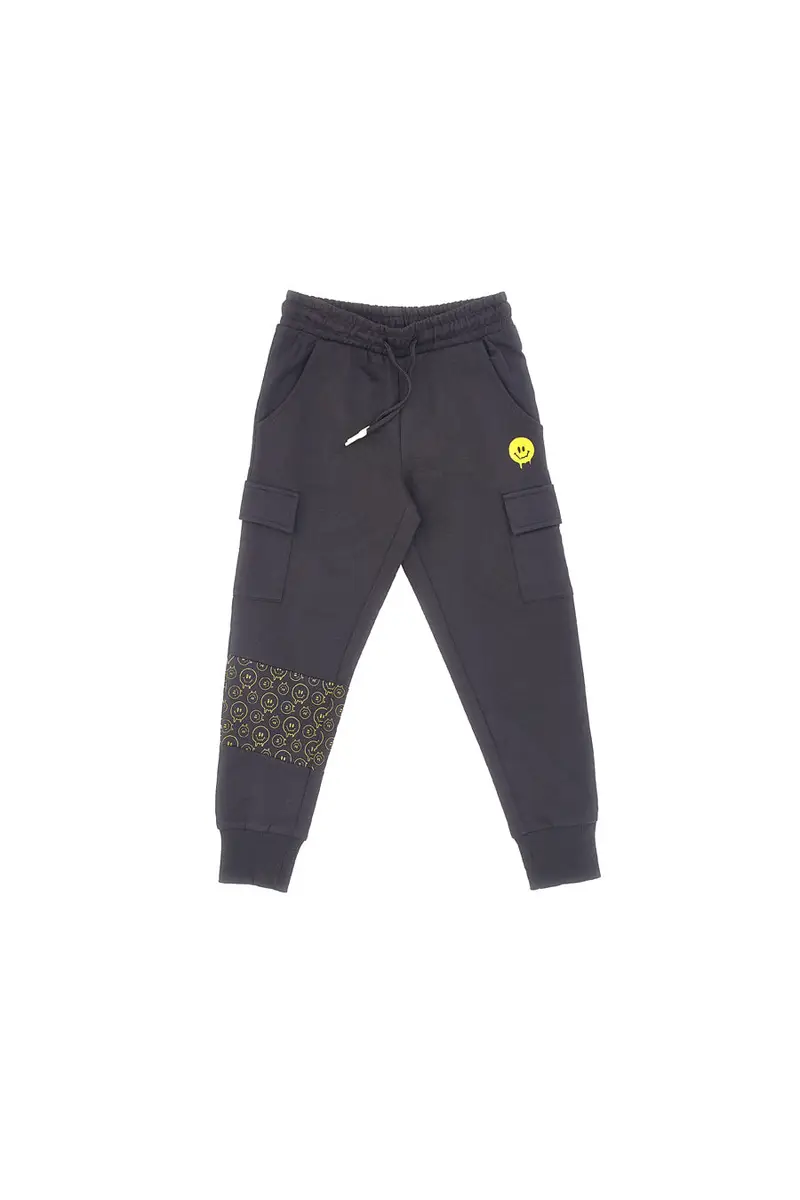 Pantaloni Neri Con Smile Pitt Kids PT-K-P-7020