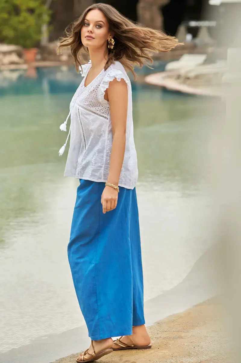 PANTALONI PALAZZO | Colore: Blu | Taglia: S