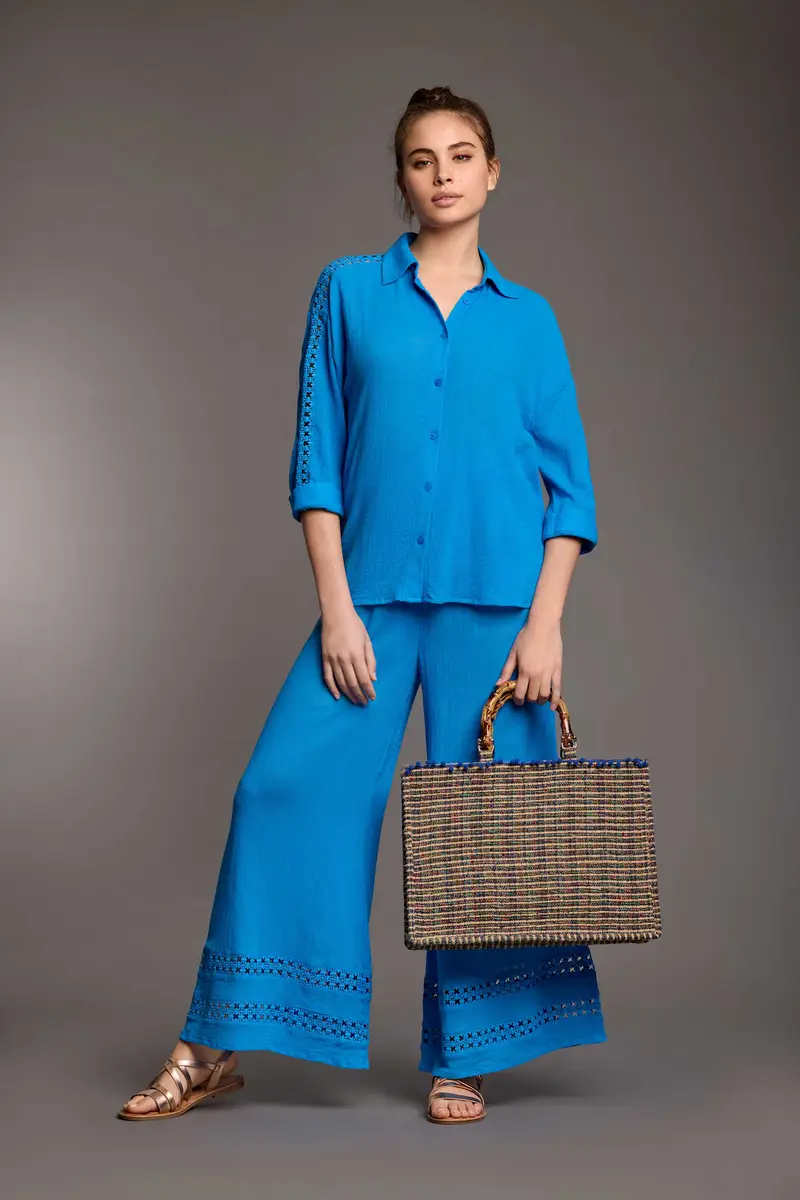 PANTALONI PALAZZO DIXIE | Colore: Royal Blu | Taglia: XL