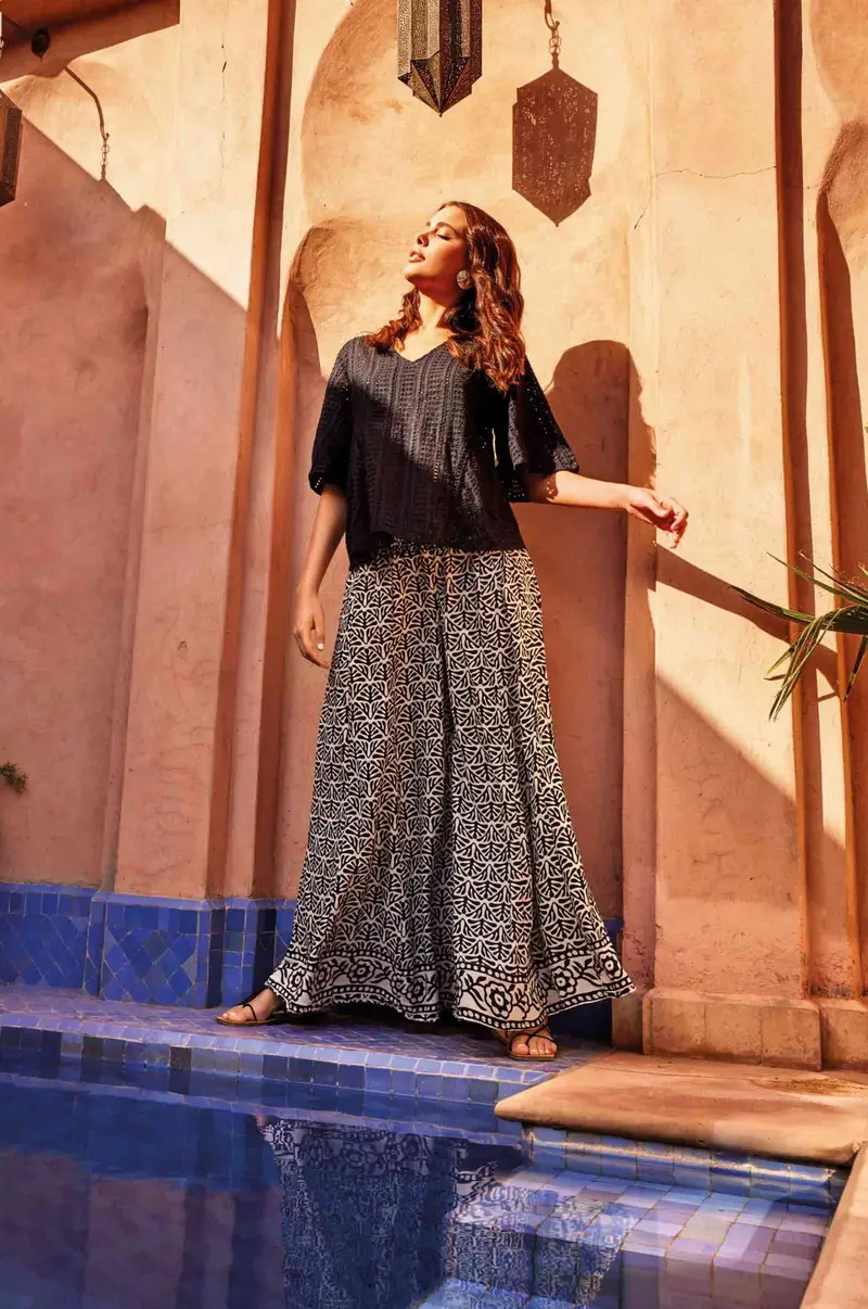 PANTALONI PALAZZO MOTIVO FANTASIA | Colore: Multi | Taglia: L