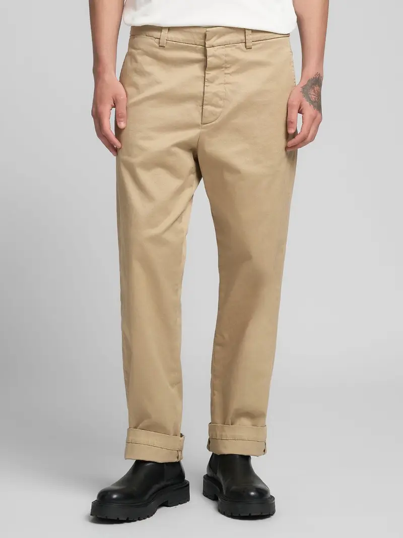Pantaloni Regular Fit In Twill