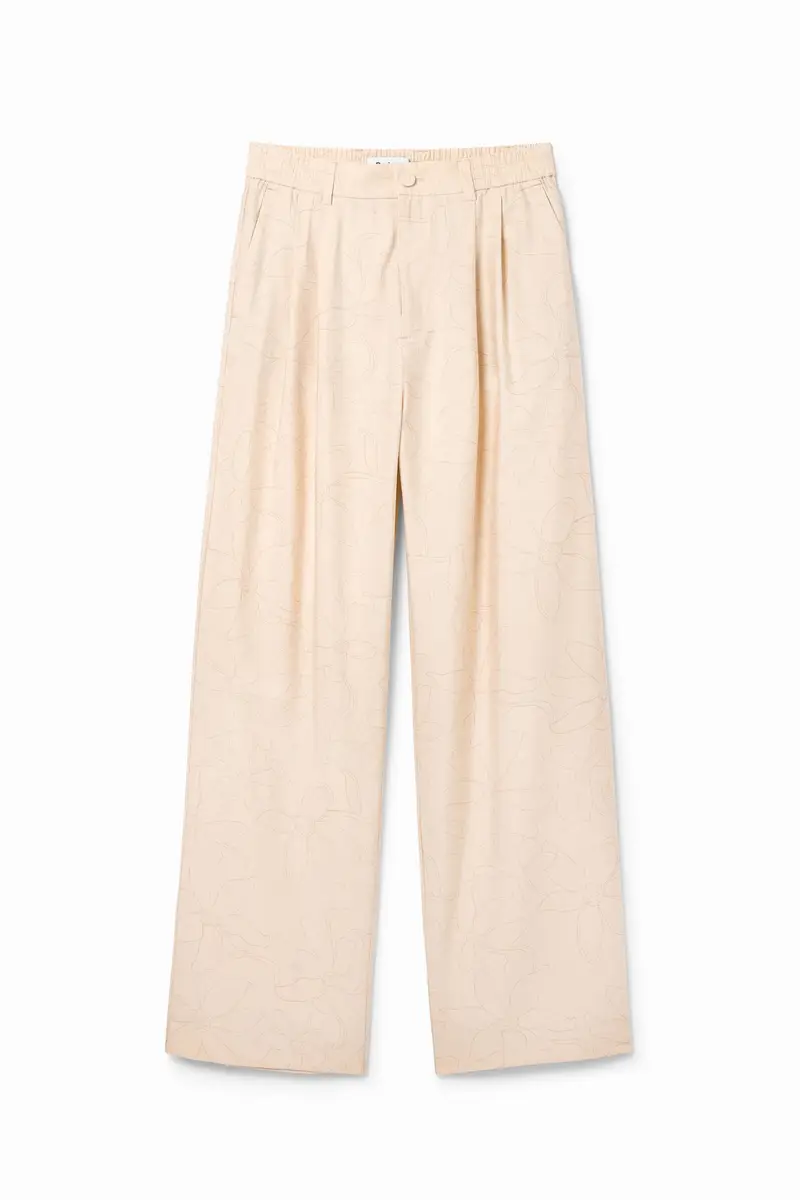 Pantaloni sartoriali floreali