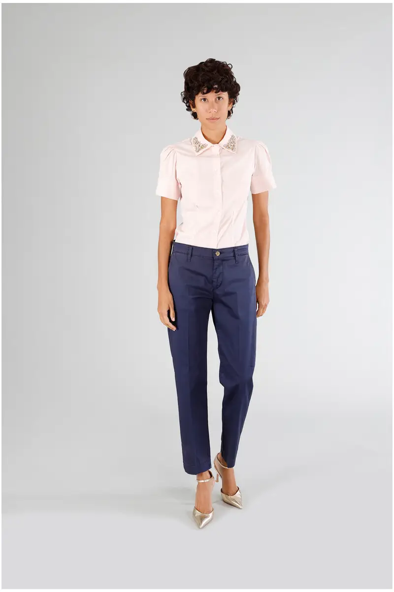 pantaloni sigaretta tinto capo navy 29