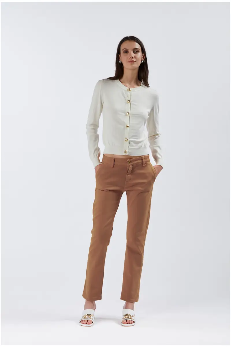 pantaloni slim in bull denim ginger 27