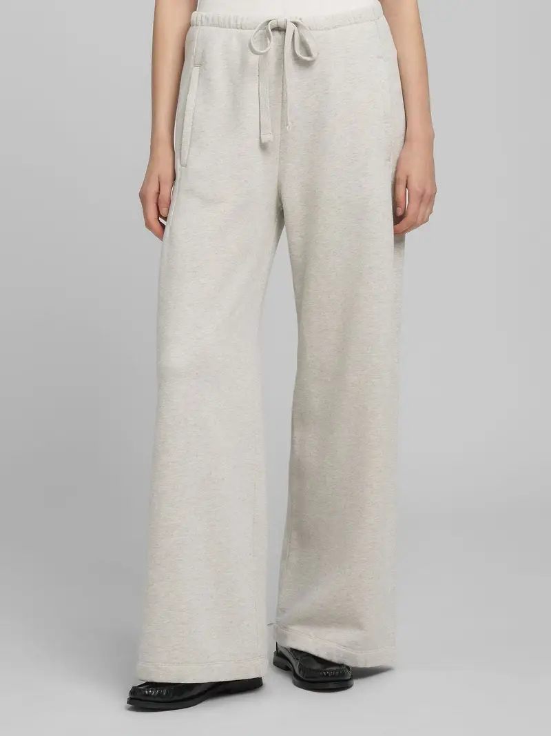 Pantaloni Sportivi Wide Leg Con Coulisse