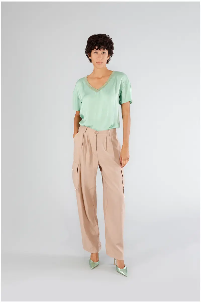 pantaloni tipo cargo ginger