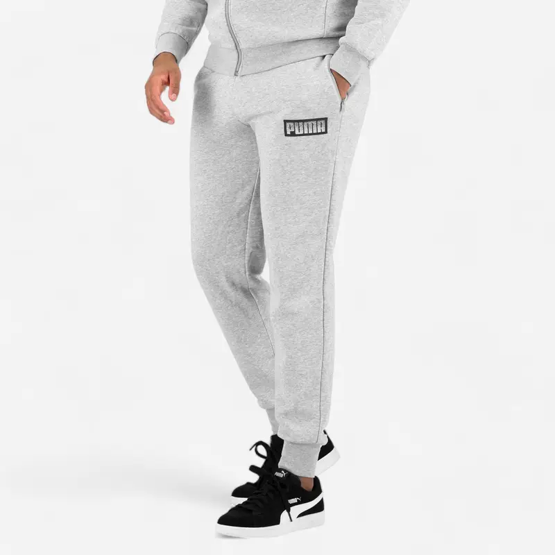 Pantaloni tuta Puma uomo regular fit leggeri grigi stampati |  Puma