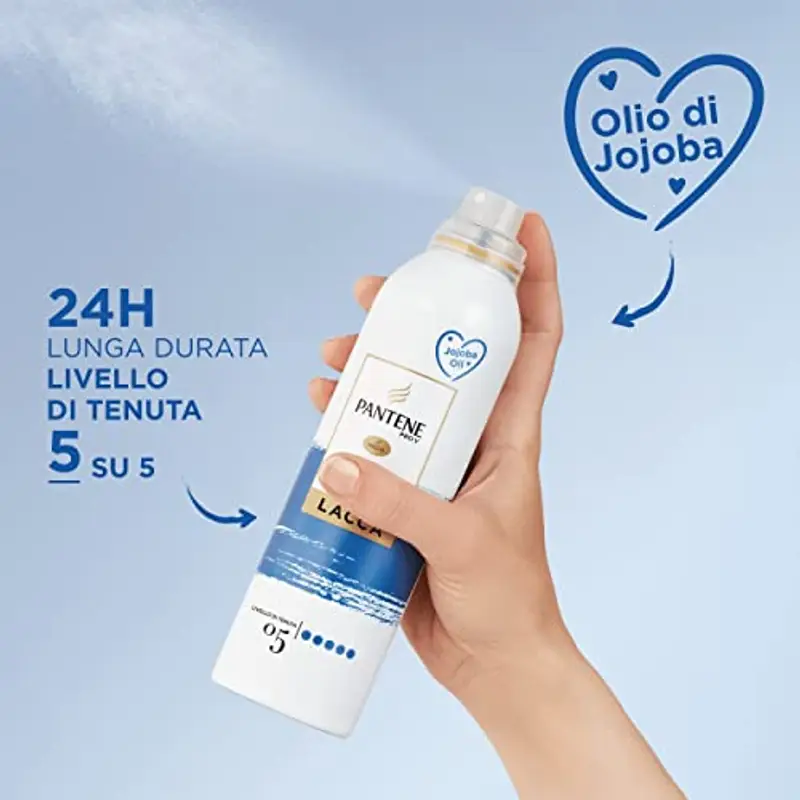 Pantene Pro-V Lacca Per Capelli, Extra Forte, Con Olio Di Jojoba, Termoprotettore, Fissa Il Tuo Look A Lungo Senza Effetto Cartone, Protegge Da Umidità E Raggi UV, 250ML miniatura 2