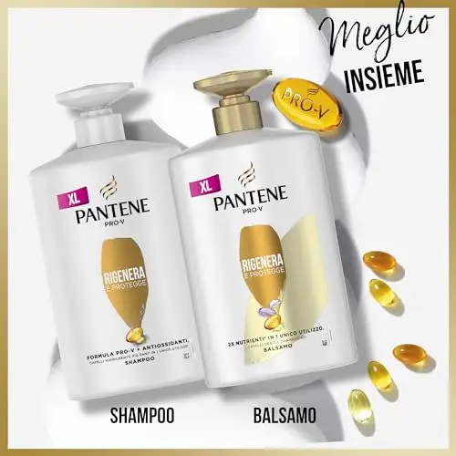 Pantene Pro-V set da 2 pezzi, 1 x Shampoo protettivo alla cheratina 1000 ml + 1 x Balsamo 900 ml, per capelli deboli o miniatura 3