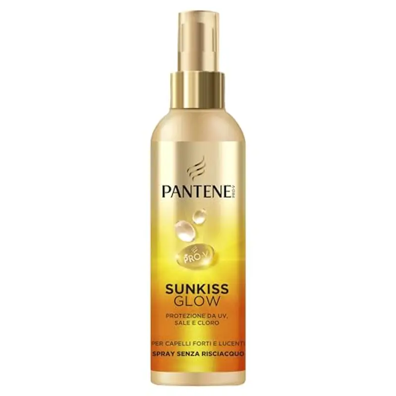 Pantene Pro-V Sunkiss Glow Spray Capelli Protezione Solare 200ml, Aiuta a Proteggere da Raggi UVA, UVB, Sale e Cloro, Spray Nutriente e Districante Leggero per Capelli Forti e Lucenti