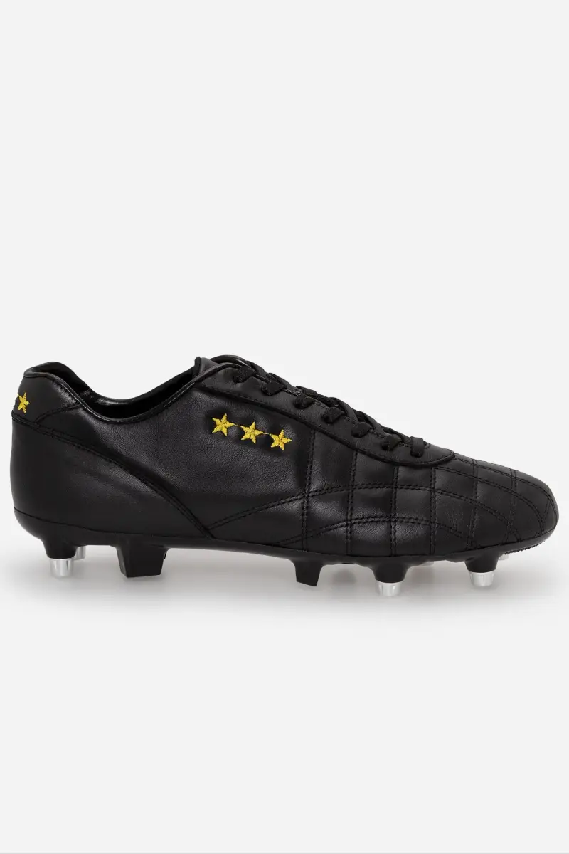 Scarpe da calcio Del Duca in pelle nera