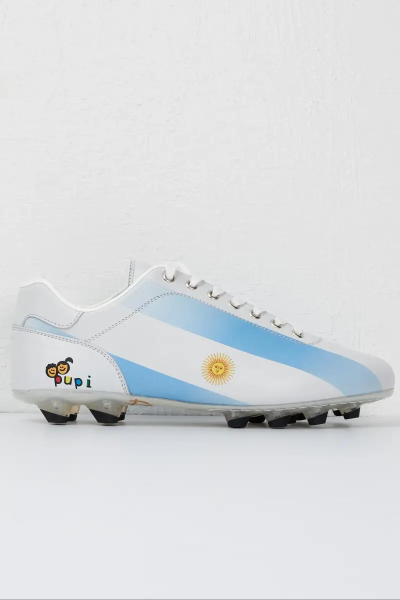 Scarpe da calcio Lazzarini x Pupi in pelle bianca