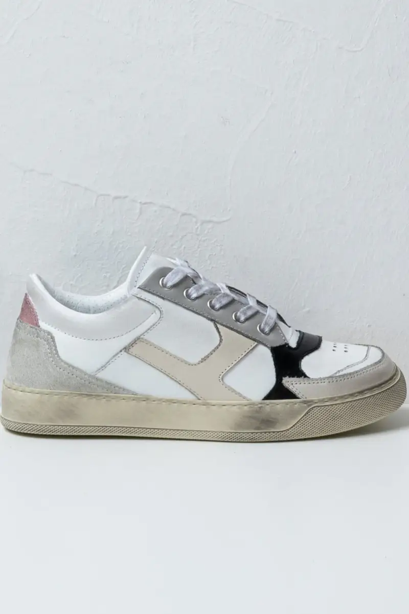 Sneakers donna Santiago in pelle bianca