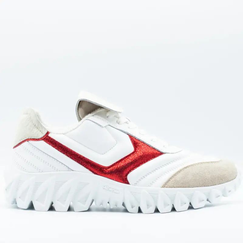 Sneakers donna Sneakerball in pelle bianca