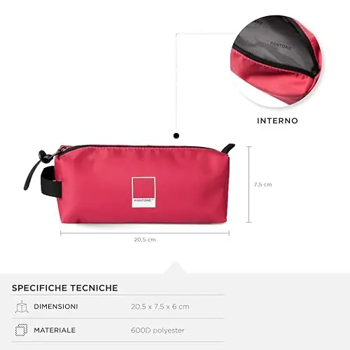 PANTONE Urban - Astuccio Scuola Ufficio Lavoro Portaoggetti 20, 5x7, 5x6 Poliestere, Astuccio Bambina Bambino, Ragazzi e miniatura 2