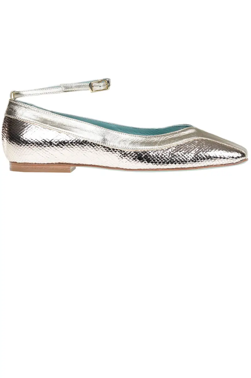 Ballerine in pelle metallizzata