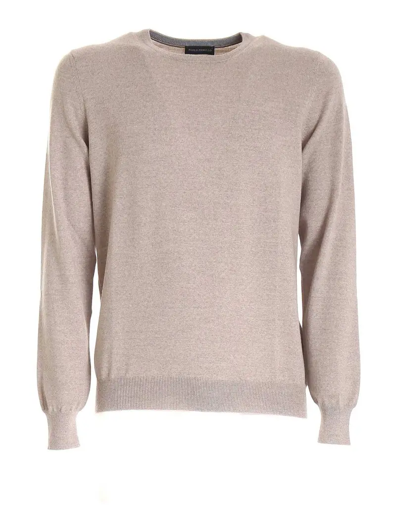 Maglione girocollo beige