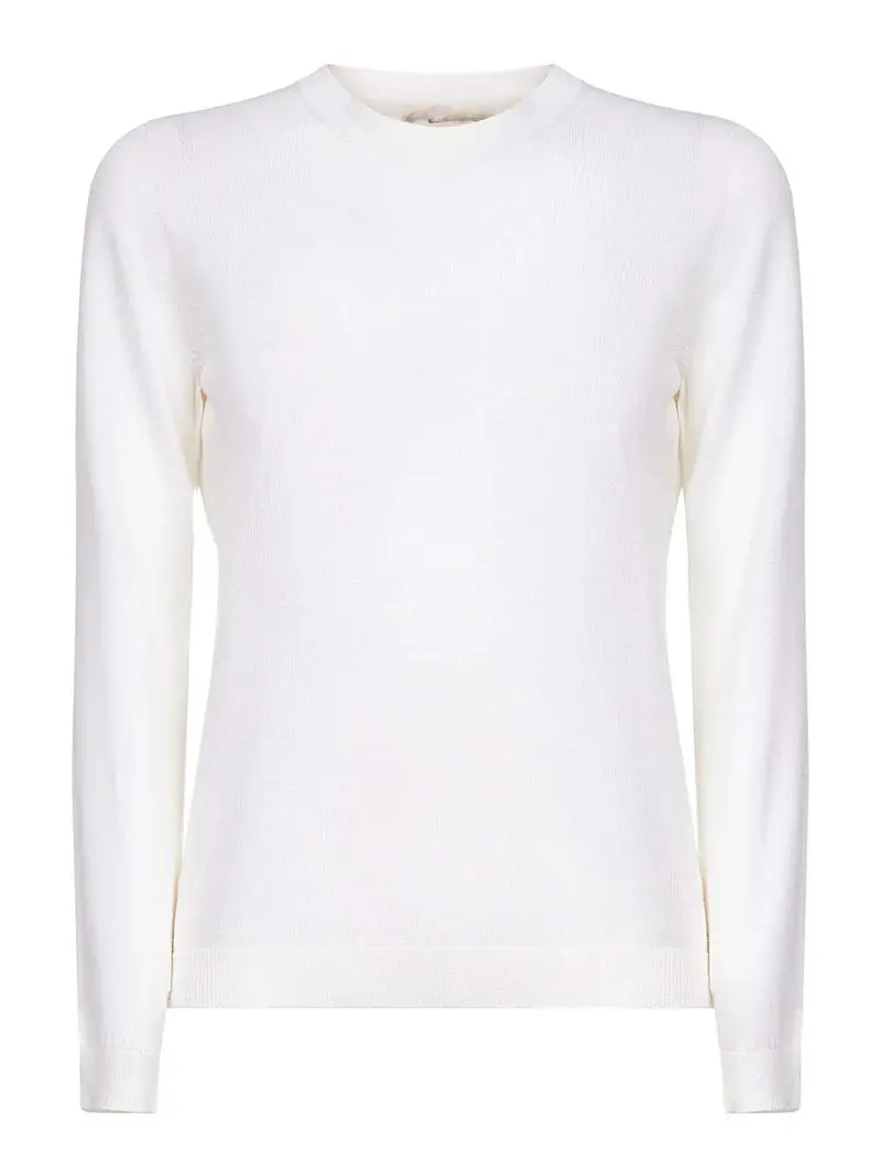 Maglione Girocollo Bianco