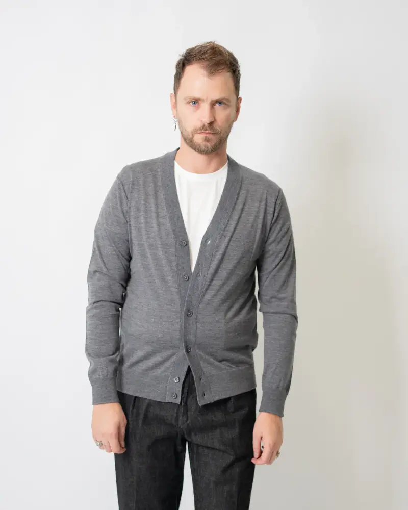 PAOLO PECORA Cardigan Grigio 2312248 miniatura 3