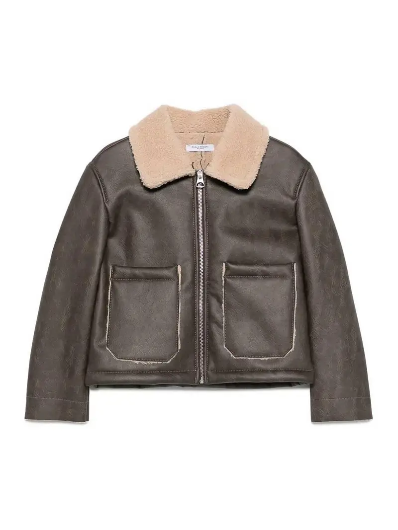 Giubbino Con Logo Marrone