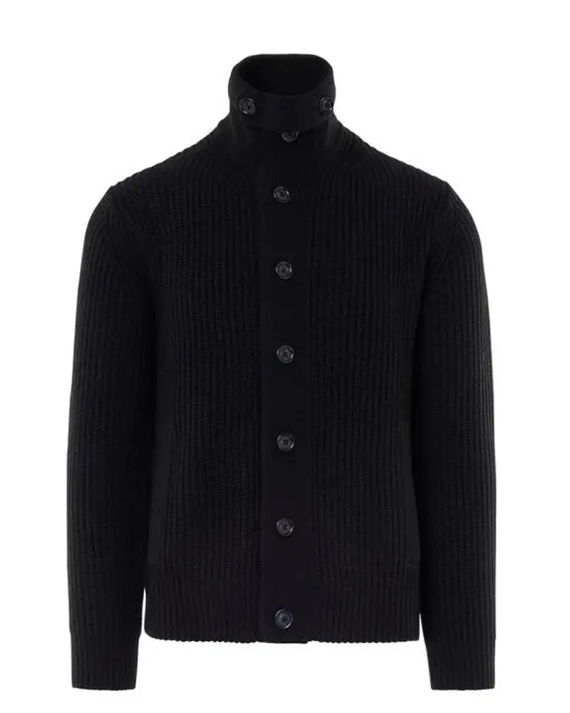 Giubbotto Blouson in Maglia Blu