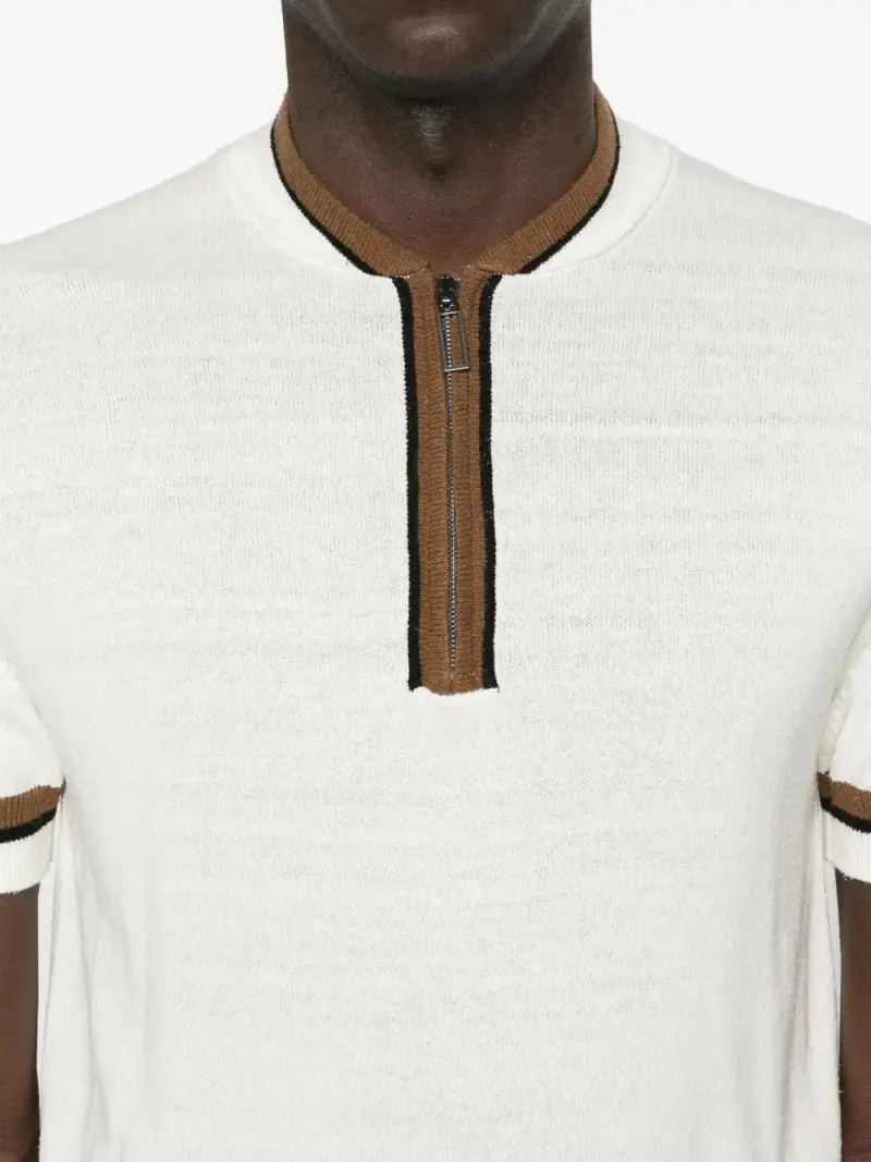 PAOLO PECORA Polo Bianco 4169200 miniatura 2