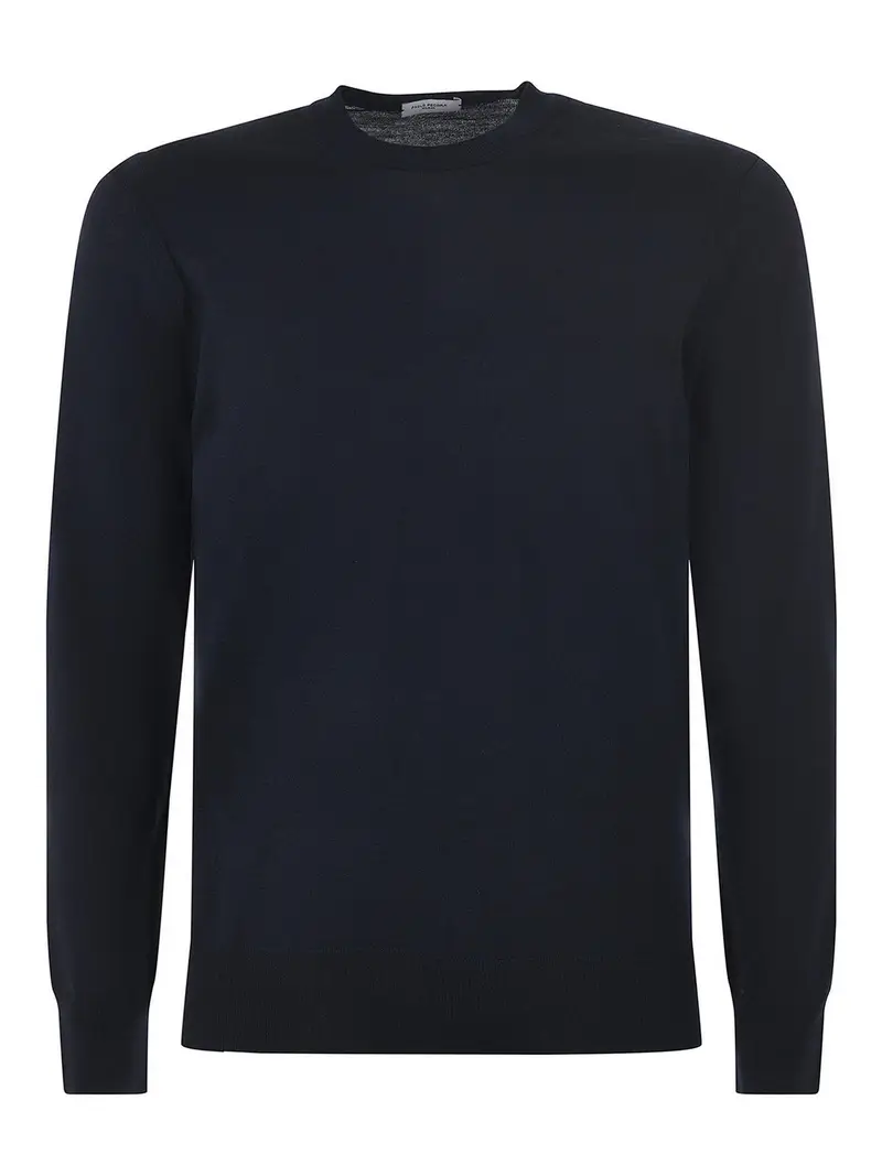 Pull girocollo in lana vergine Blu