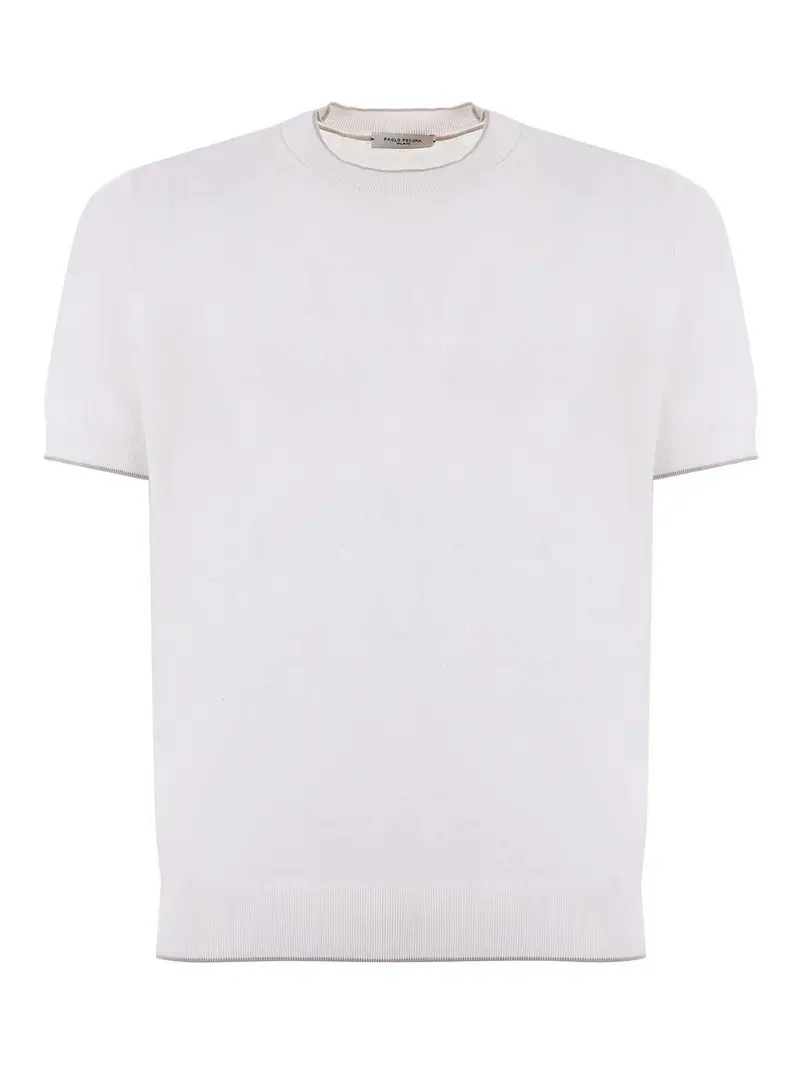T-shirt in filo di cotone Bianco
