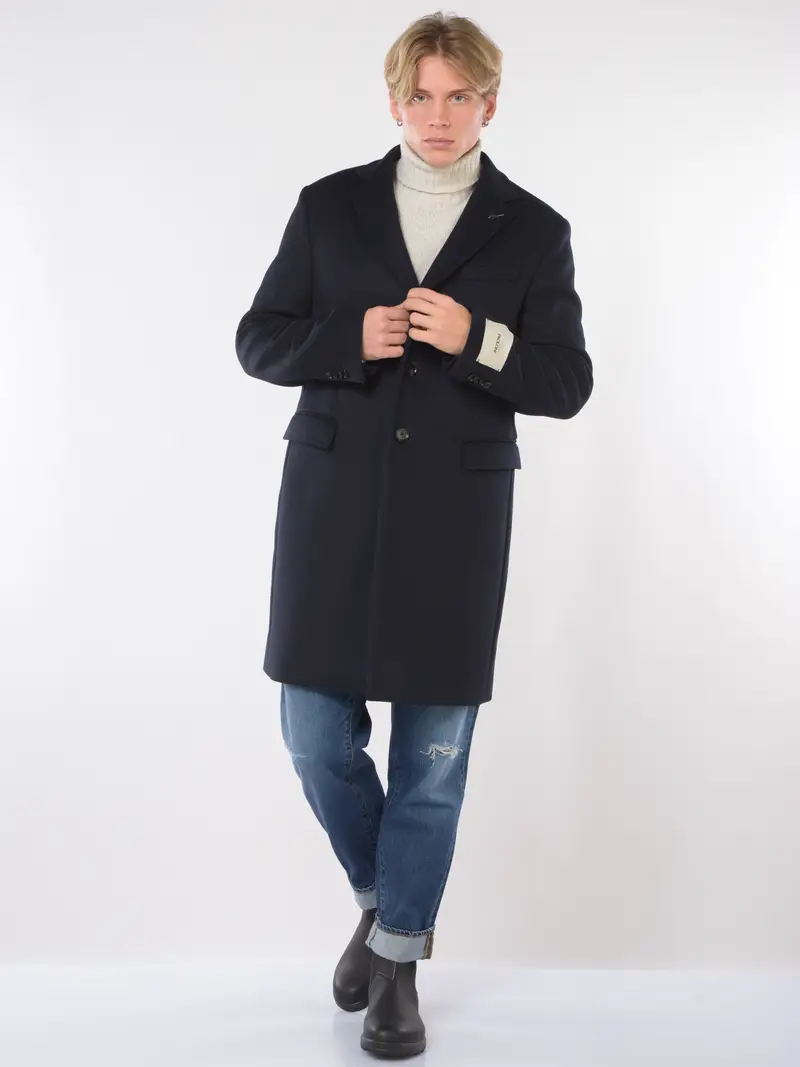 cappotto da uomo Paoloni due bottoni in lana Blu miniatura 2