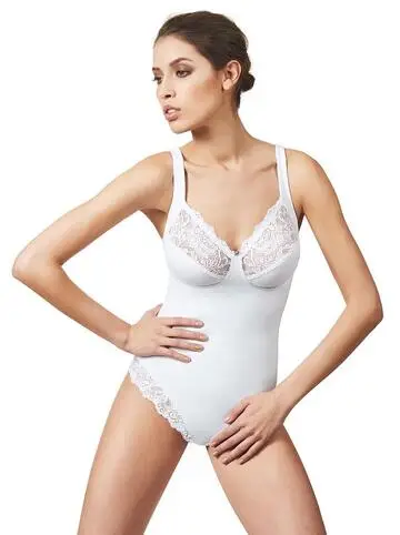 Body modellante in microfibra e pizzo Papillon S/188 Coppa C