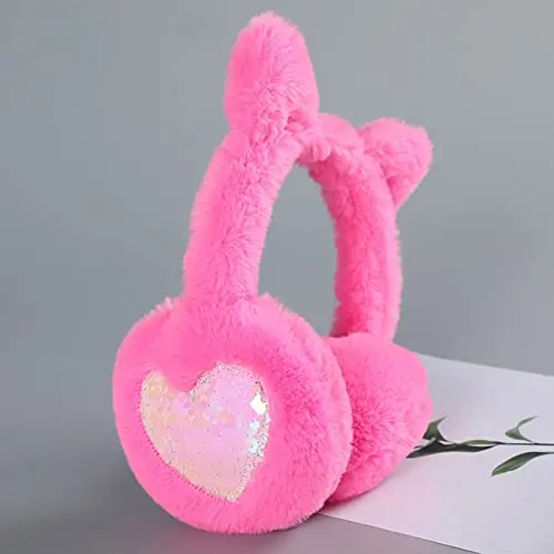 Paraorecchie Bambina Invernale Copriorecchie Gatto Ragazze Fascia Scaldaorecchie Bimba Pelosa Pelliccia Donna Inverno miniatura 2