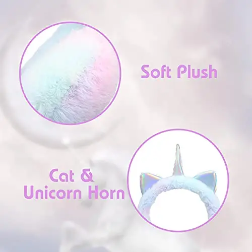 Paraorecchie per Ragazze Unicorno Paraorecchie Invernale in pelliccia Sintetica Scaldabagno con Graziosi Paillettes miniatura 3