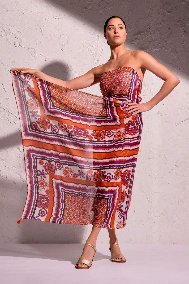 PAREO FOULARD AMBER | Colore: Multi | Taglia: One size