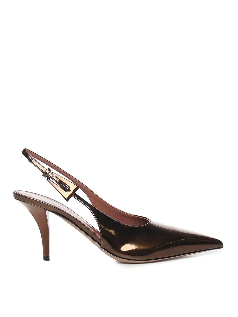 Décolleté slingback Marrone Scuro