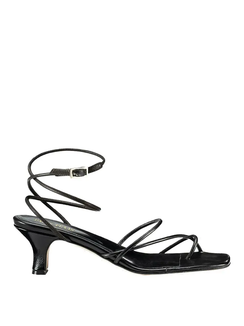 Sandalen aus leder a Schwarz Nero