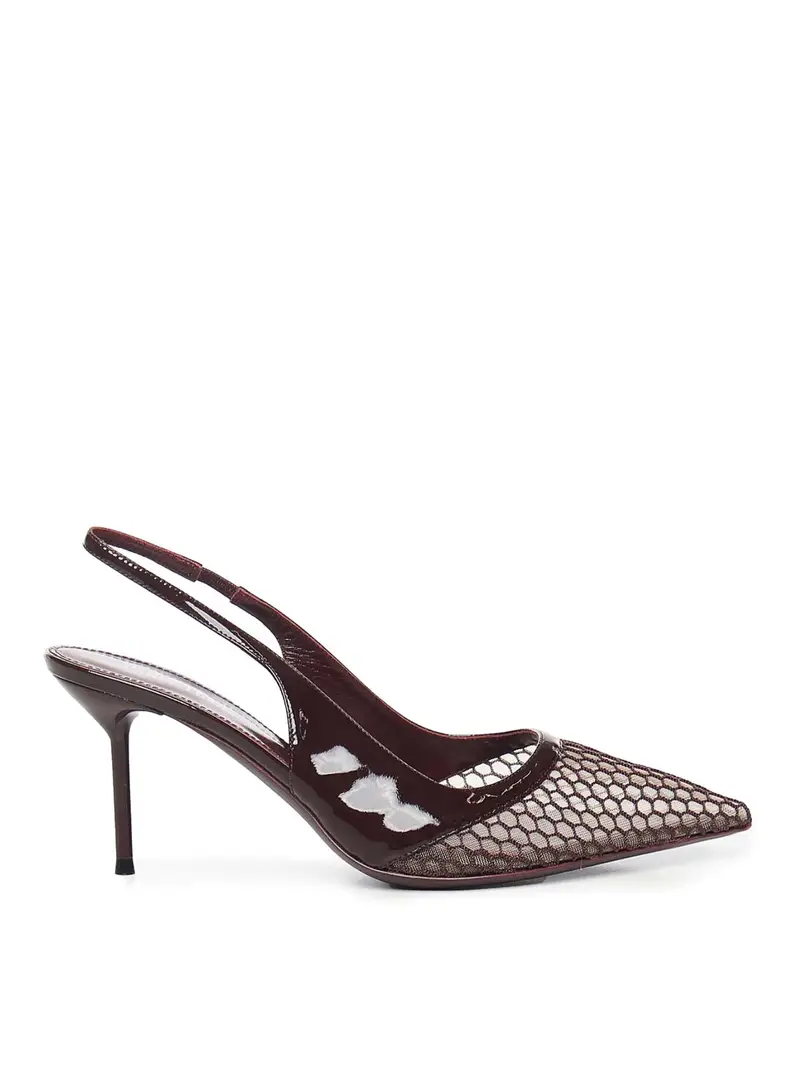 Slingback Lidia in vernice Nero