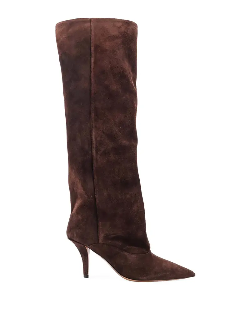 Stivali Ines Reverse In Suede Nero