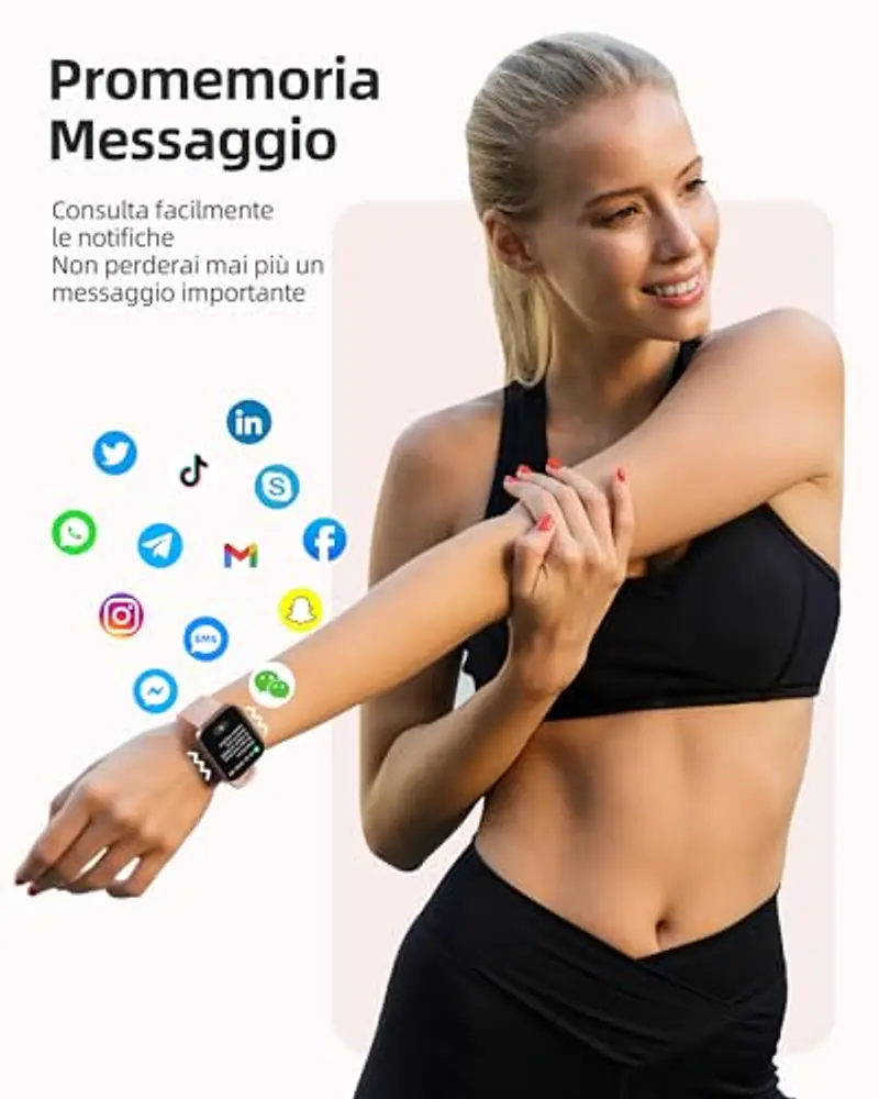 Parsonver Smartwatch Donna Rosa 1603092 miniatura 3