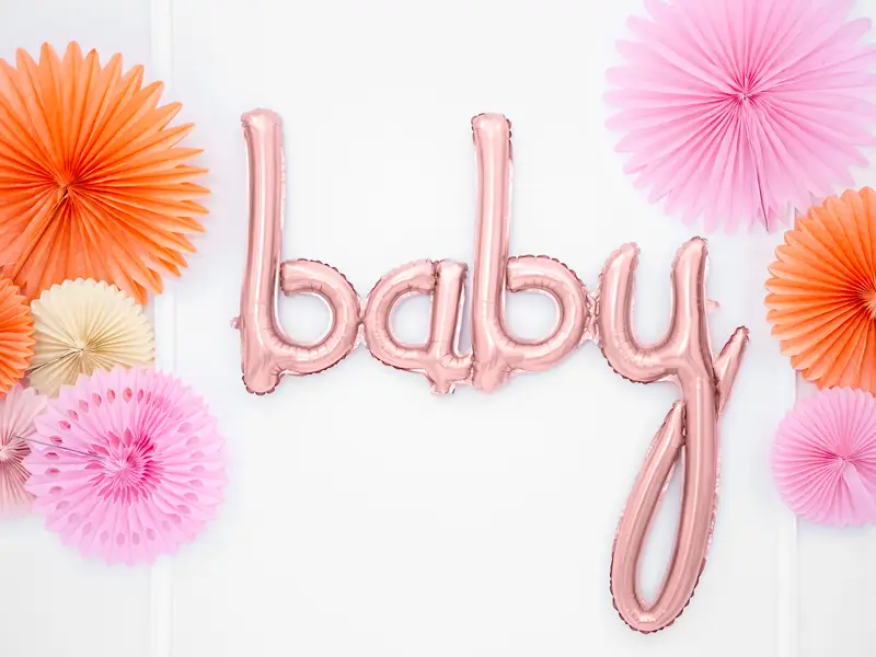 Party Deko FB42M-019R - Folienballon Baby Rosa Oro (73cm)
