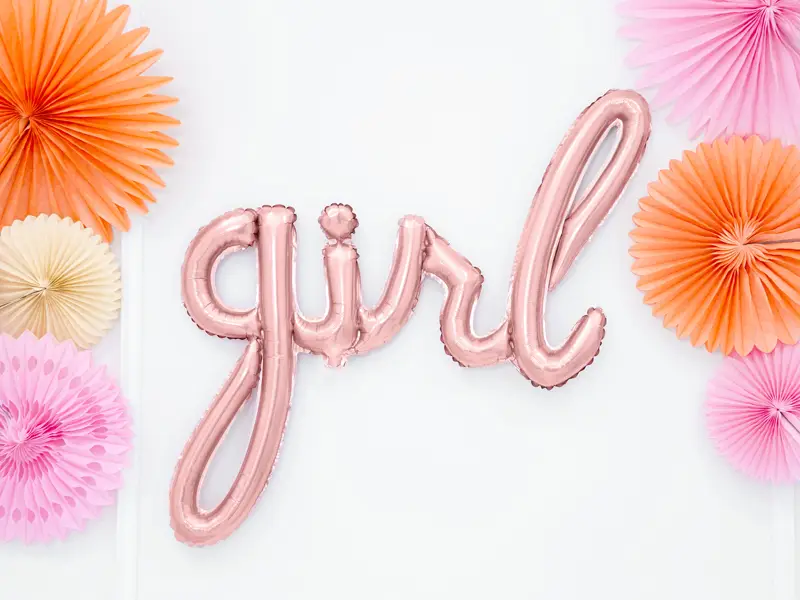 Party Deko FB43M-019R- Folienballon Chica Oro Rosa 77cm