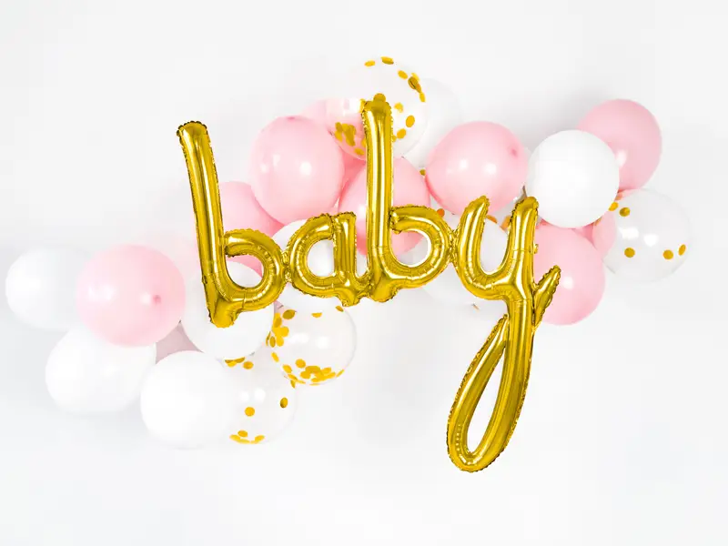 PartyDeko Party Deko Party Deko FB42M-019 - Palloncino in foil “Baby” dorato