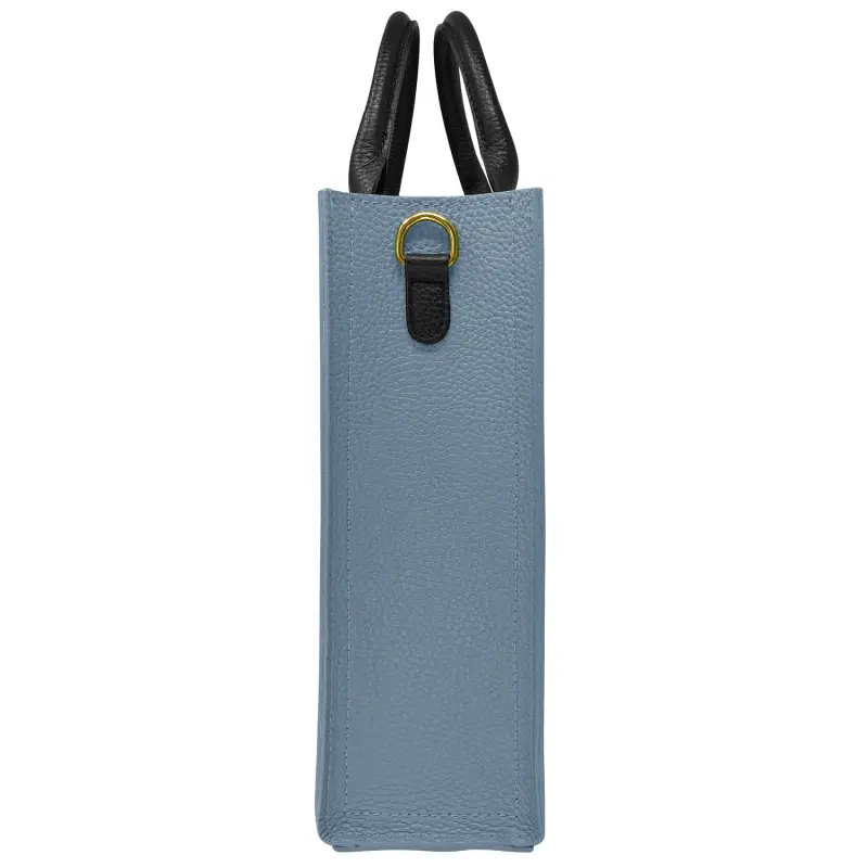 Borsa Donna a Mano con Tracolla, In Vera Pelle Morbida, Made in Italy, Modello Clizia Marrone Chiaro miniatura 3