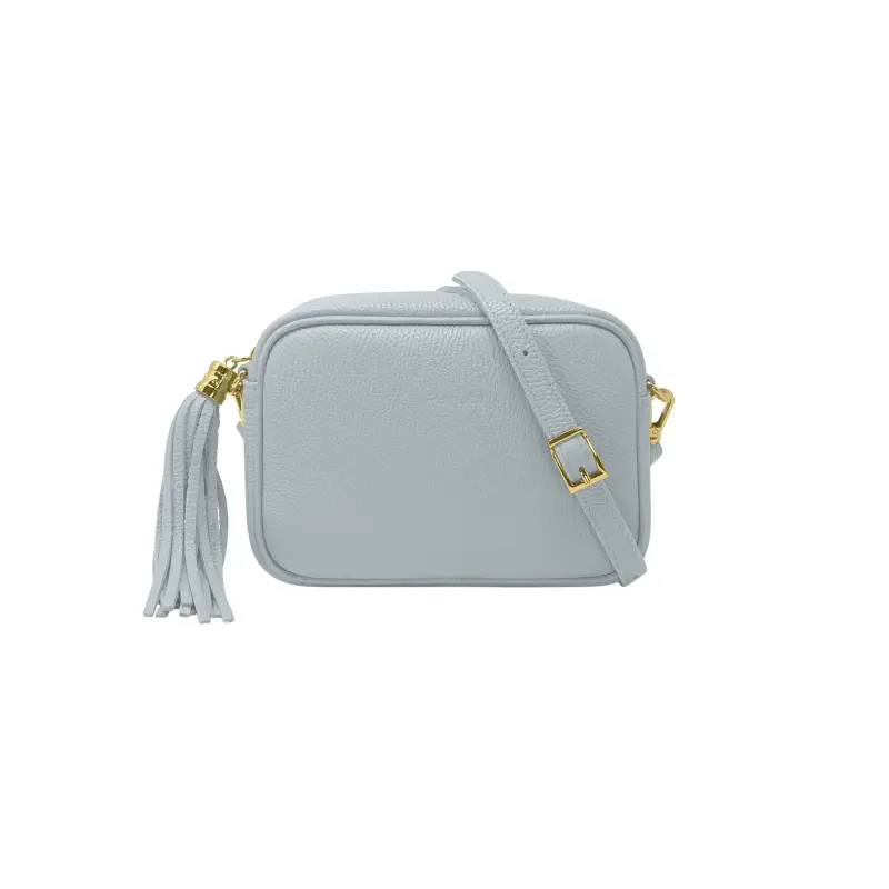 Borsa Donna a Tracolla Blu Celeste, In Vera Pelle, Made in Italy, Anastasia Blu