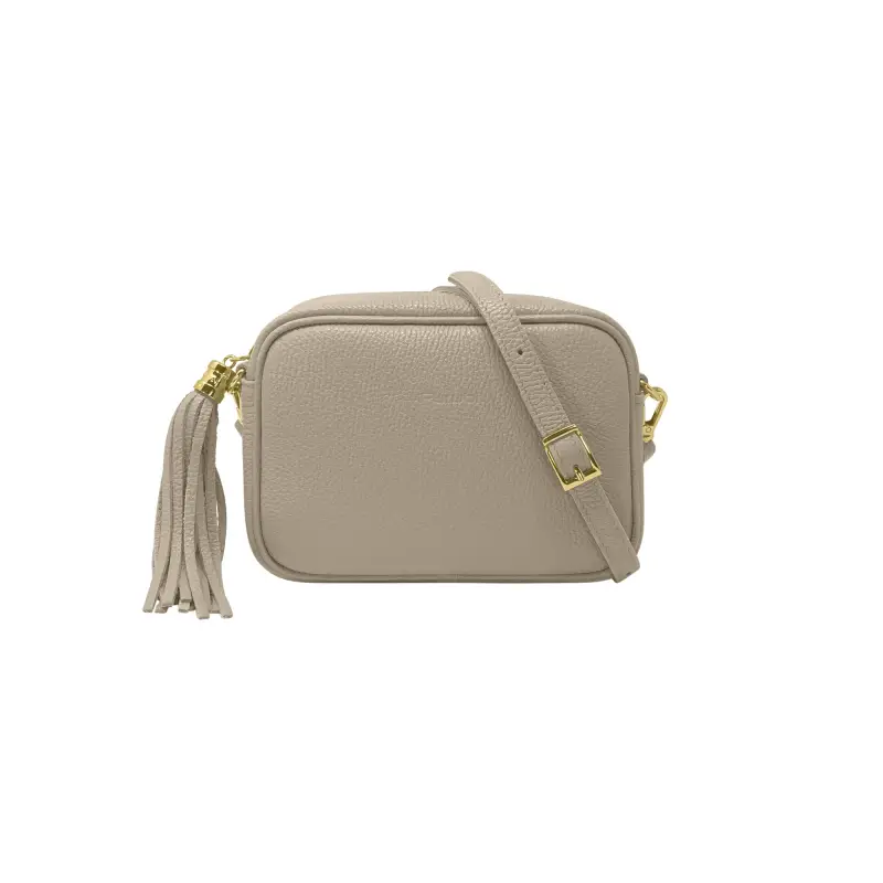 Borsa Donna a Tracolla Grigio Perla, In Vera Pelle, Made in Italy, Anastasia Grigio