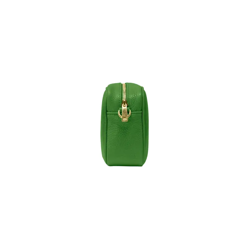 Borsa Donna a Tracolla Verde Brillante, In Vera Pelle, Made in Italy, Ginevra Verde miniatura 3