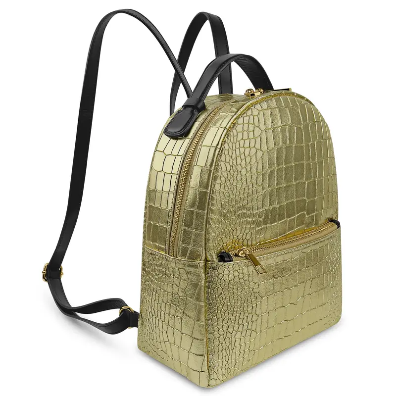 Zaino Donna, In Vera Pelle Grana Dollaro, Made in Italy, Modello Amelia Argento miniatura 2