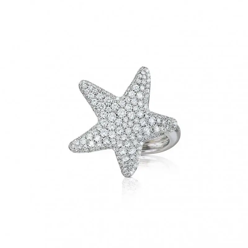 Anello in Oro Bianco con Diamanti