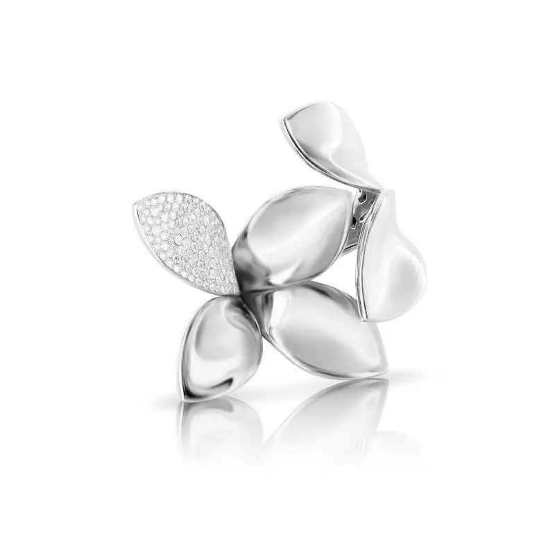 Anello in Oro Bianco Con Diamanti