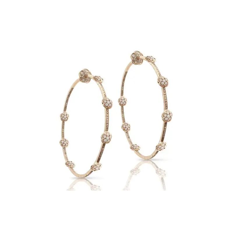 Orecchini Figlia Dei Fiori Oro Rosa E Diamanti